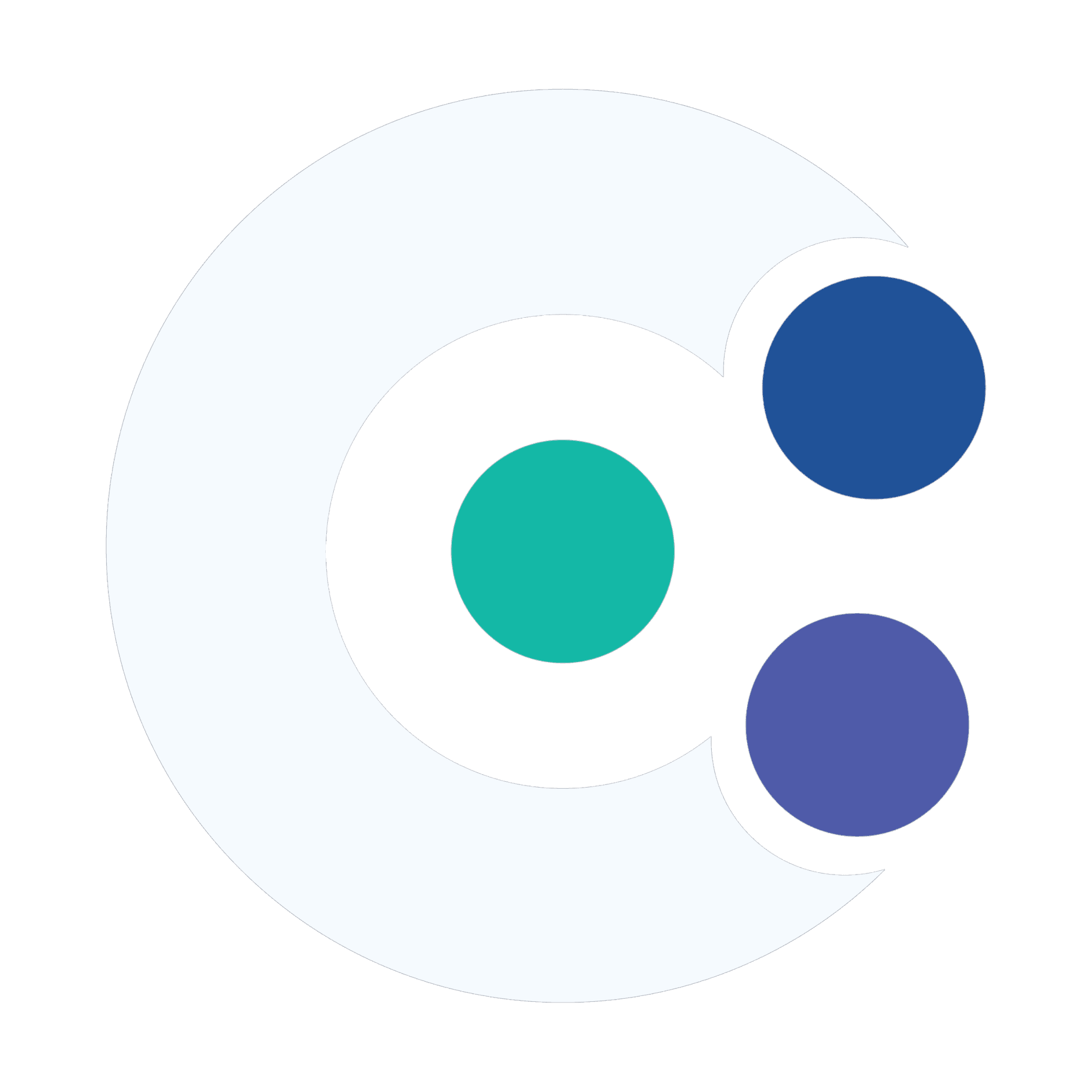 C3 logo in light colors with blue, teal and purple accents